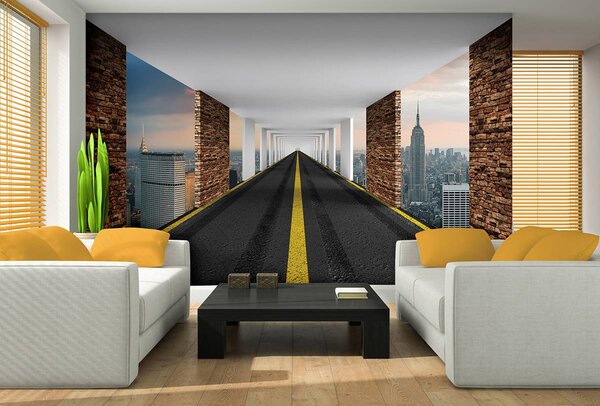 Foto tapeta - Road 3D, New York (152,5x104 cm)