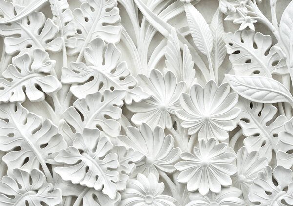 Foto tapeta - Alabaster bijela apstrakcija (152,5x104 cm)
