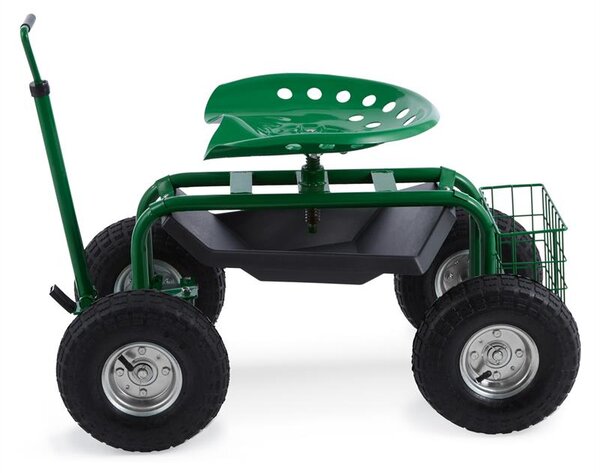 Waldbeck Park Ranger vrtna stolica, pokretna, 130 kg, spremište, čelik, zelena