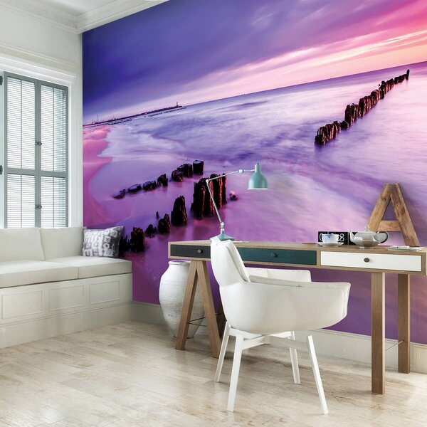 Foto tapeta - Obala - ljubičasta (152,5x104 cm)