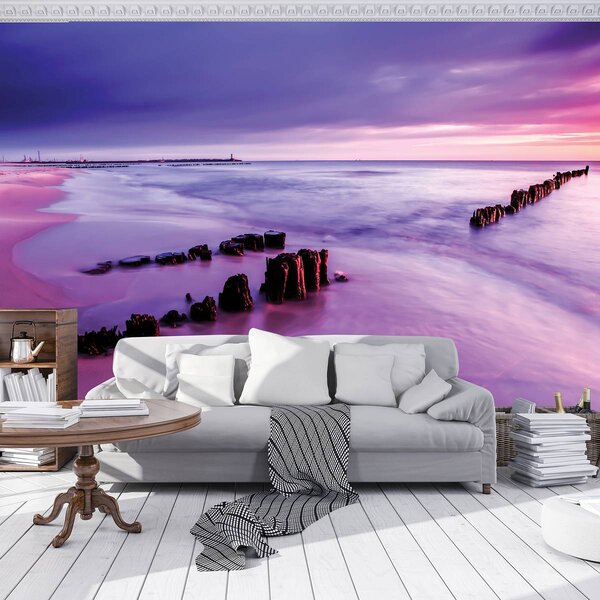 Foto tapeta - Obala - ljubičasta (152,5x104 cm)