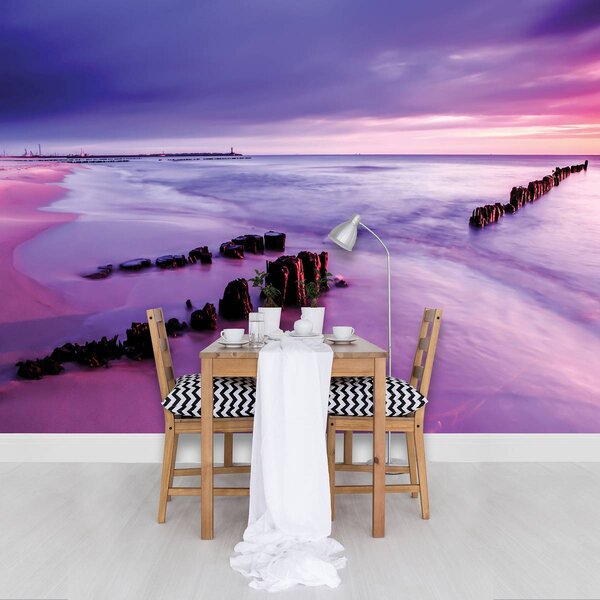 Foto tapeta - Obala - ljubičasta (152,5x104 cm)