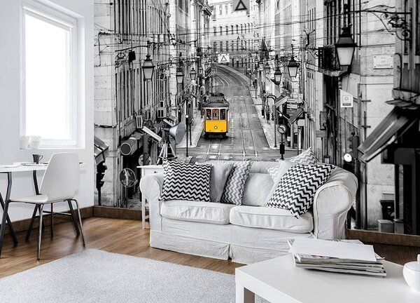 Foto tapeta - Žuti tramvaj (152,5x104 cm)
