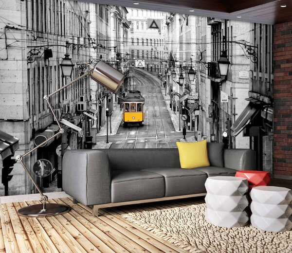 Foto tapeta - Žuti tramvaj (152,5x104 cm)