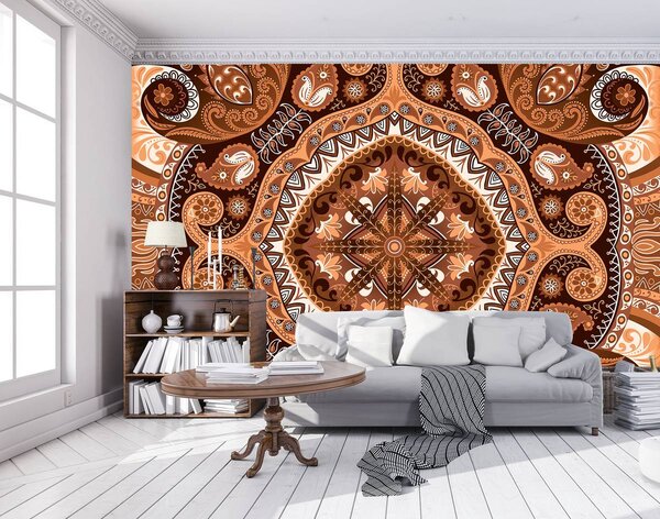 Foto tapeta - Smeđi mozaik (152,5x104 cm)