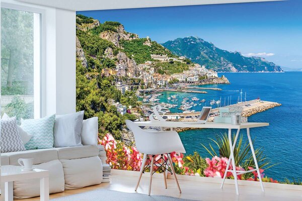Foto tapeta - Planine i slikovit pogled na more (152,5x104 cm)
