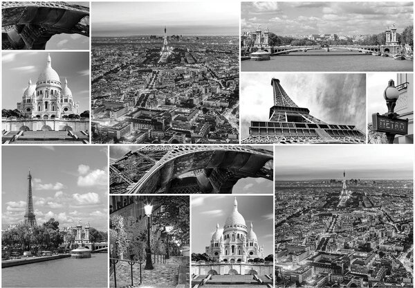 Foto tapeta - Pariške znamenitosti (152,5x104 cm)