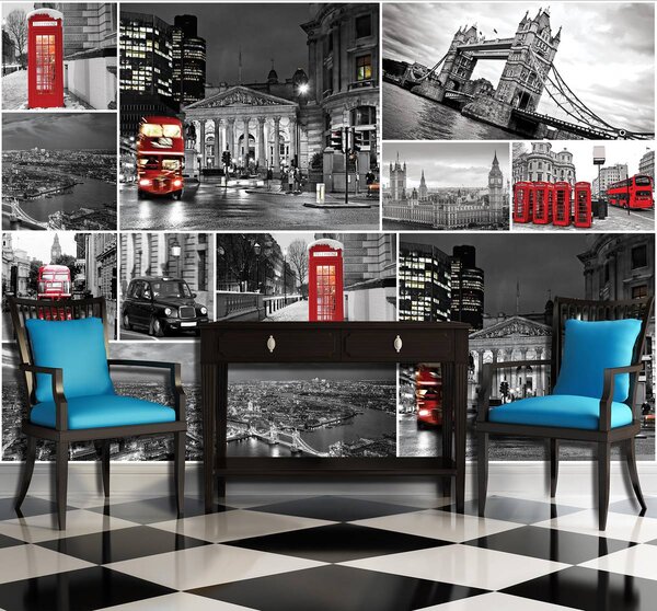 Foto tapeta - Londonske znamenitosti (152,5x104 cm)