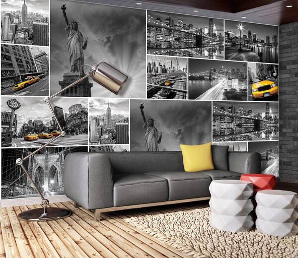 Foto tapeta - New York - kolaž (152,5x104 cm)