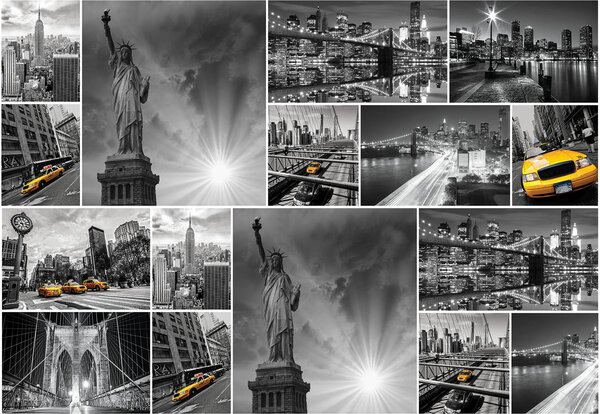 Foto tapeta - New York - kolaž (152,5x104 cm)