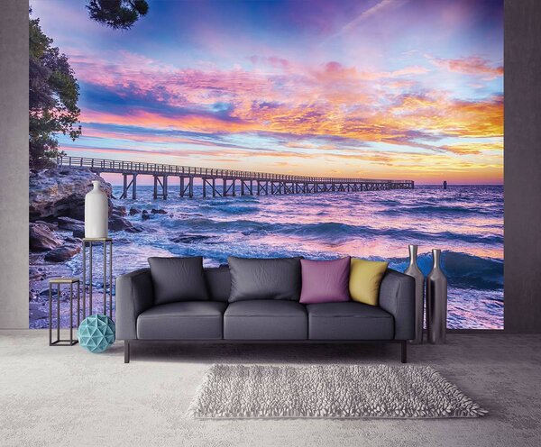 Foto tapeta - Zalazak sunca nad morem (152,5x104 cm)