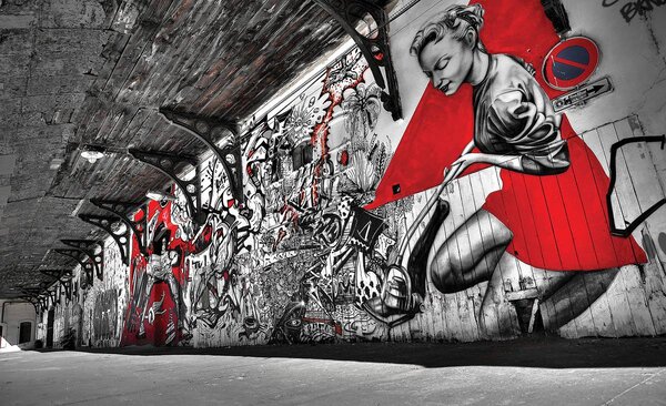 Foto tapeta - Izražajni grafiti (152,5x104 cm)