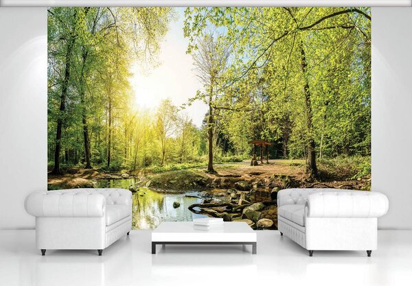 Foto tapeta - Zelena šuma (152,5x104 cm)