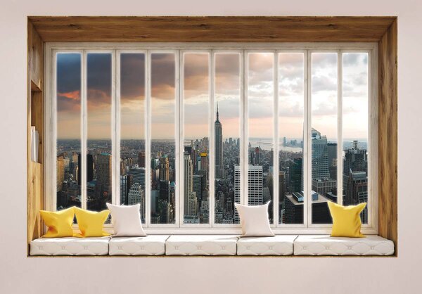 Foto tapeta - New York - pogled s prozora (152,5x104 cm)