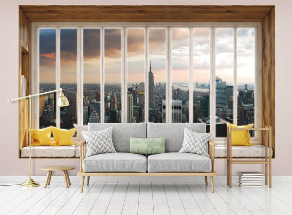 Foto tapeta - New York - pogled s prozora (152,5x104 cm)