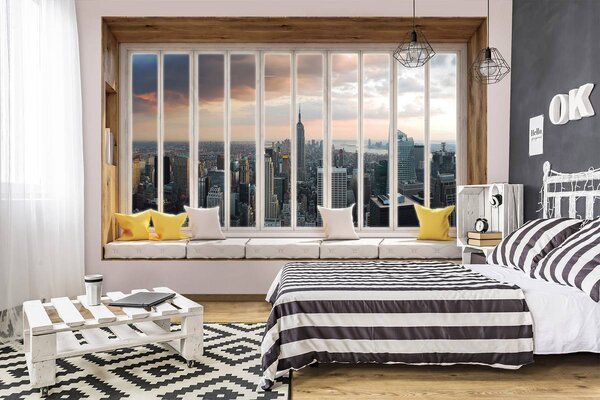 Foto tapeta - New York - pogled s prozora (152,5x104 cm)