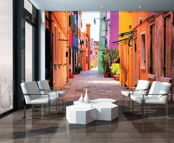 Foto tapeta - Venecija - ulica Burano (152,5x104 cm)