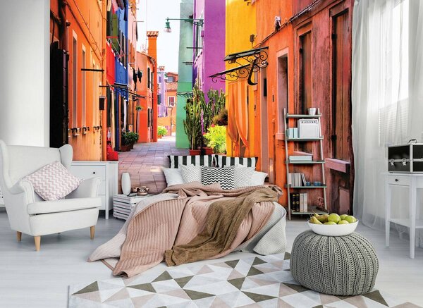 Foto tapeta - Venecija - ulica Burano (152,5x104 cm)