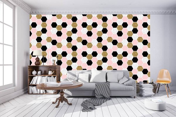 Foto tapeta - Šesterokut mozaik (152,5x104 cm)