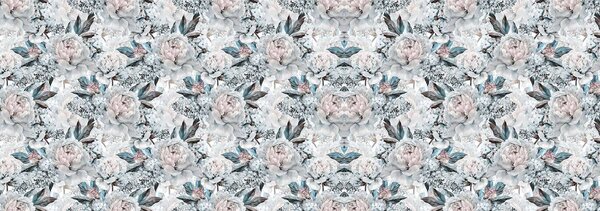 Foto tapeta - Pastelni božuri (152,5x104 cm)