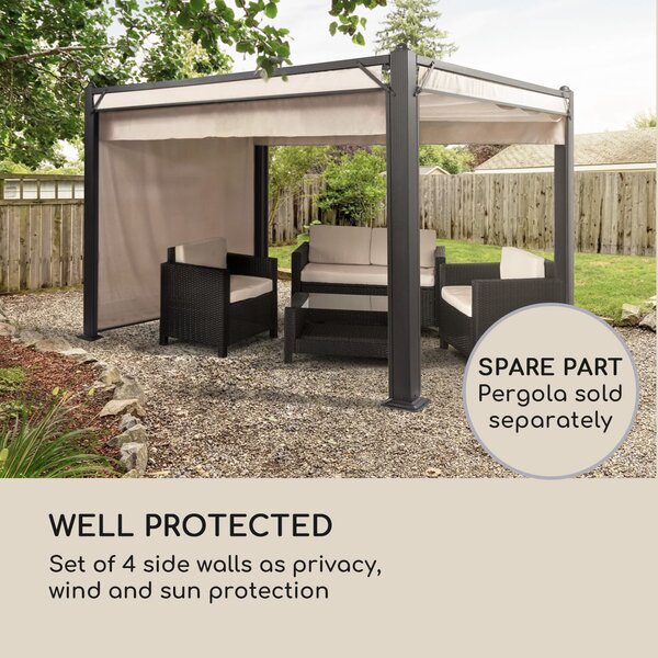 Blumfeldt Pantheon Cortina Pergola zamjenski komplet bočnih zidova: 4 zida 200 g/m² poliesterska tkanina 3 x 6 m