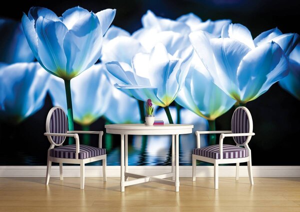 Foto tapeta - Cvijeće - dašak plave boje (152,5x104 cm)