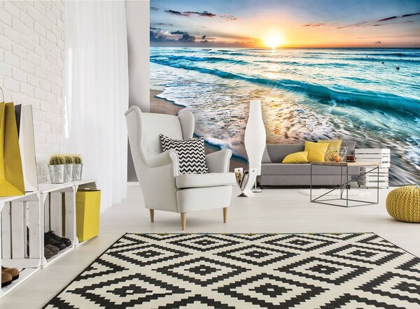 Foto tapeta - Plaža - zalazak sunca (152,5x104 cm)