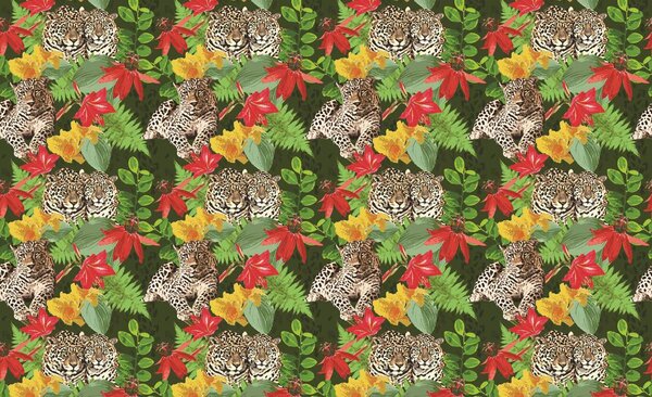 Foto tapeta - Leopard u džungli (152,5x104 cm)