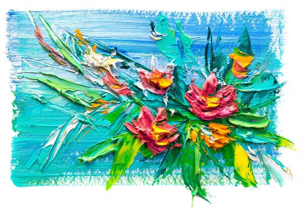 Foto tapeta - Uljano cvijeće (152,5x104 cm)