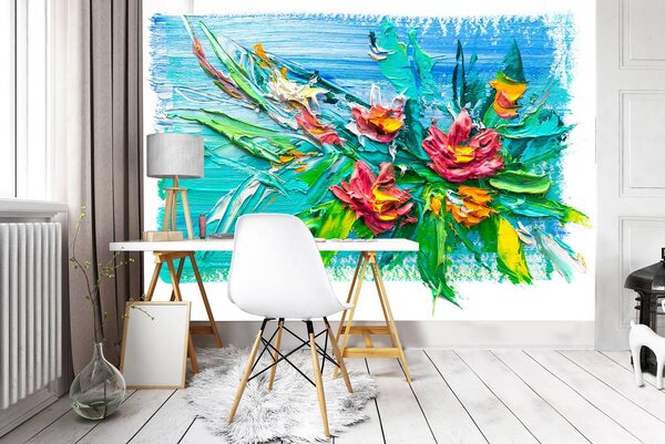 Foto tapeta - Uljano cvijeće (152,5x104 cm)