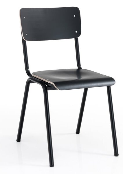 Crne blagovaonske stolice u setu od 2 kom Old School - Tomasucci