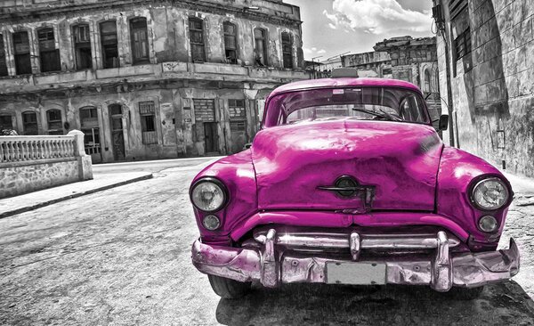 Foto tapeta - Kubanski stari automobil (152,5x104 cm)