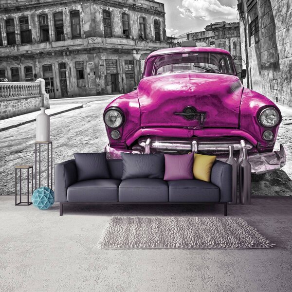 Foto tapeta - Kubanski stari automobil (152,5x104 cm)