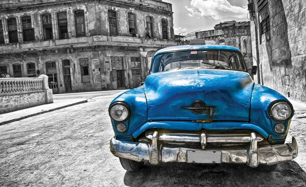Foto tapeta - Kubanski stari automobil (152,5x104 cm)
