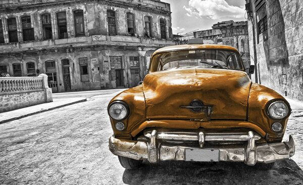 Foto tapeta - Kubanski stari automobil (152,5x104 cm)