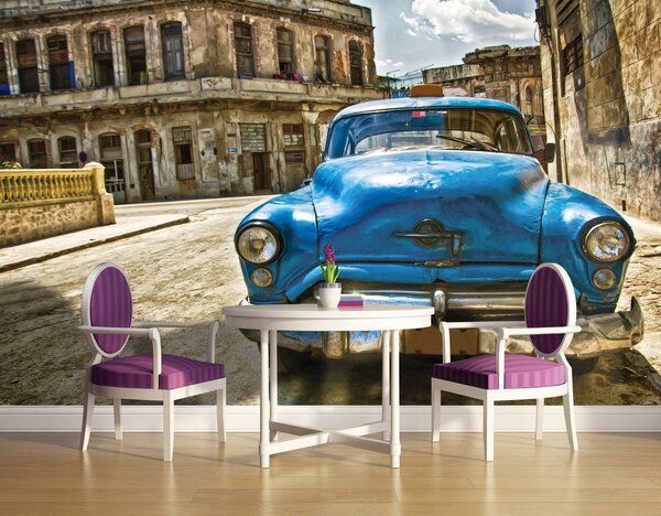 Foto tapeta - Kubanski stari automobil (152,5x104 cm)