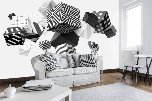 Foto tapeta - 3D geometrija (152,5x104 cm)