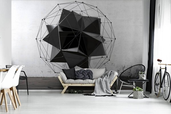 Foto tapeta - 3D geometrija (152,5x104 cm)
