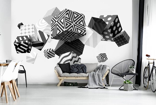 Foto tapeta - 3D geometrija (152,5x104 cm)