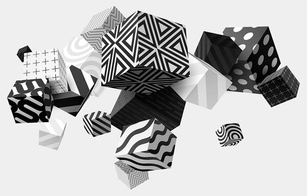 Foto tapeta - 3D geometrija (152,5x104 cm)