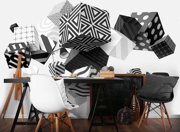 Foto tapeta - 3D geometrija (152,5x104 cm)