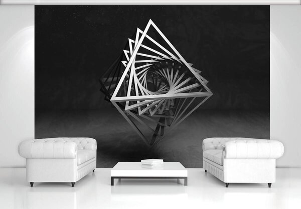 Foto tapeta - 3D geometrija (152,5x104 cm)