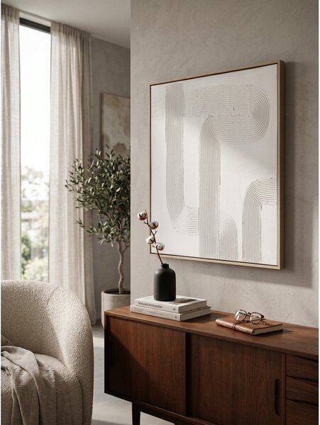 Ručno oslikana slika s okvirom/na platnu 83x83 cm Texture – Bizzotto