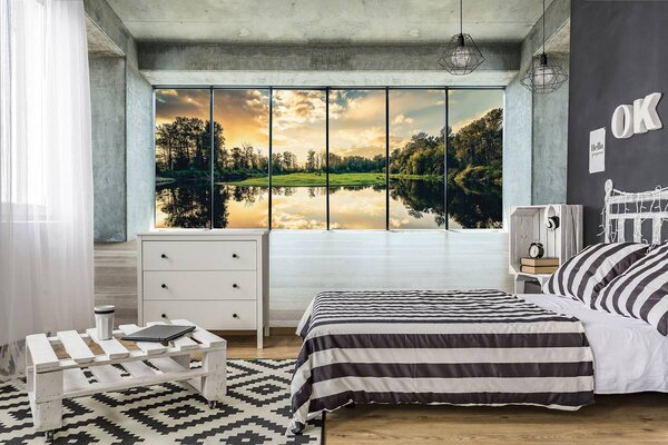 Foto tapeta - Pogled na jezero (152,5x104 cm)