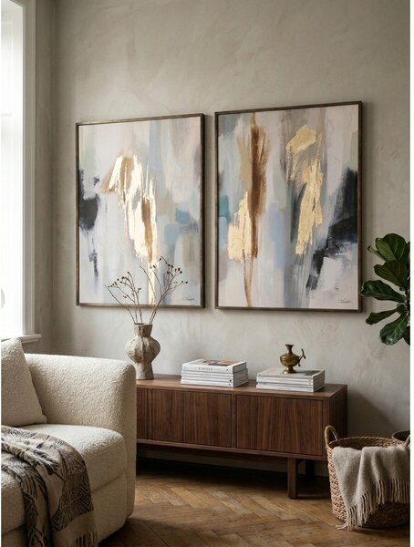 Tiskane/s ručno oslikanim elementima slike u setu 2 kom s okvirom/na platnu 60x80 cm Gallery – Bizzotto