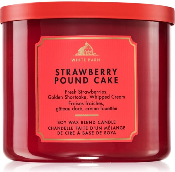 Bath & Body Works Strawberry Pound Cake mirisna svijeća 411 g