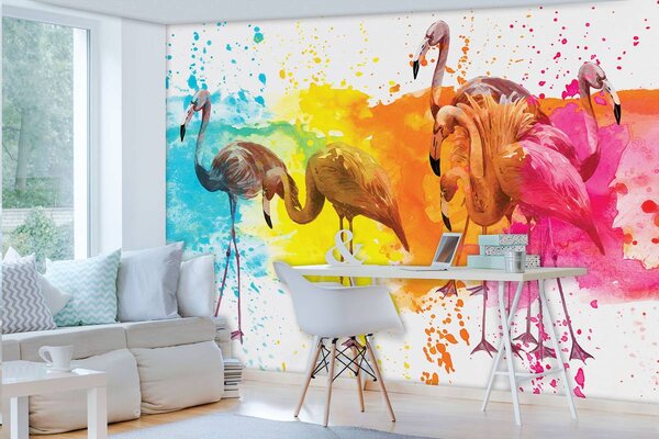 Foto tapeta - Flamingosi (152,5x104 cm)