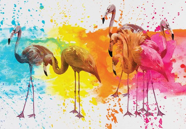 Foto tapeta - Flamingosi (152,5x104 cm)