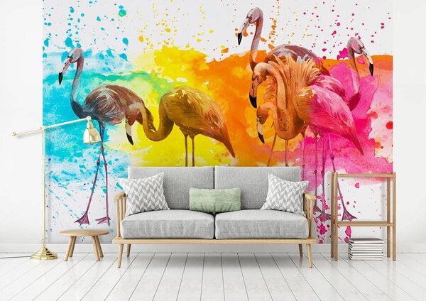 Foto tapeta - Flamingosi (152,5x104 cm)