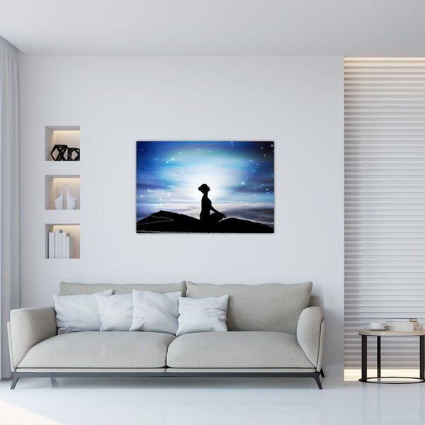Slika meditirajoče ženske (90x60 cm)